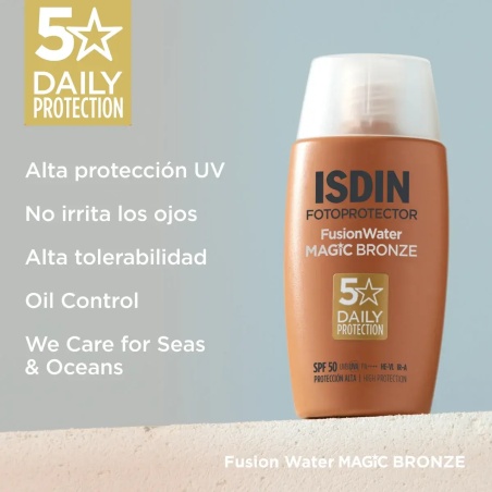 FOTOPROTECTOR ISDIN SPF 50 FUSION WATER BRONZE | Cosmética | Farmae...