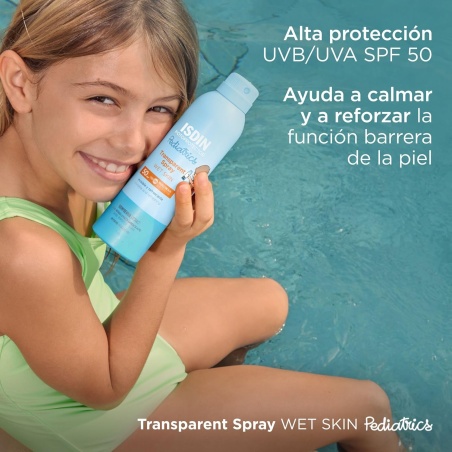 ISDIN Pediatrics Transparent Spray Wet Skin SPF 50 250 ml | Cosméti...