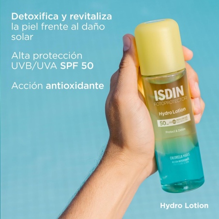 ISDIN Fotoprotector HydroLotion SPF 50 200 ml | Solares | Farmaelglobo