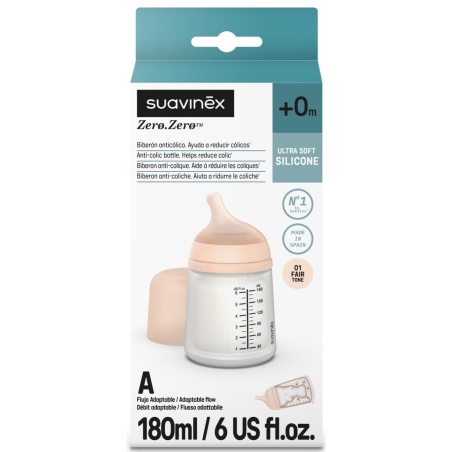Suavinex Zero.Zero Biberón Anticólico 180ml +0 meses | Bebé | Farma...