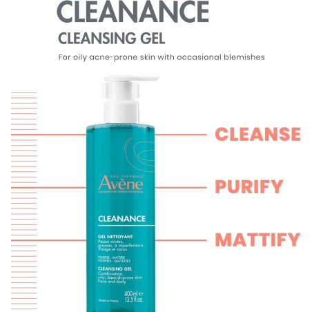 Avene Cleanance Gel limpiador 400 ml | Cosmética | Farmaelglobo
