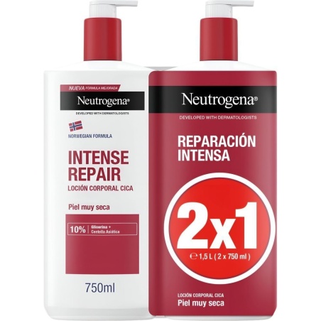 Neutrogena Reparación Intensa Loción Corporal Cica DUPLO 2 x 750 ml...