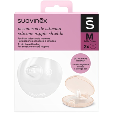 Suavinex Pezonera Silicona Talla (M) 2 Uds | Bebé | Farmaelglobo