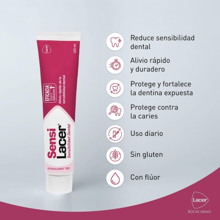 Sensi Lacer gel dentífrico 125 ml | Higiene bucal | Farmaelglobo