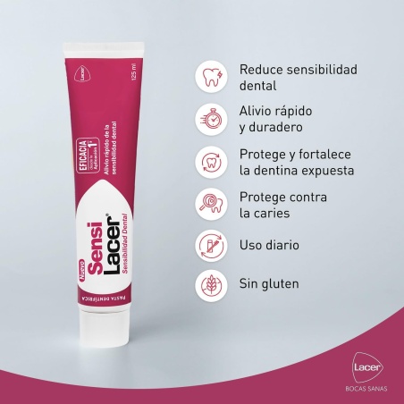 Sensi Lacer pasta dentífrica 125 ml | Higiene bucal | Farmaelglobo
