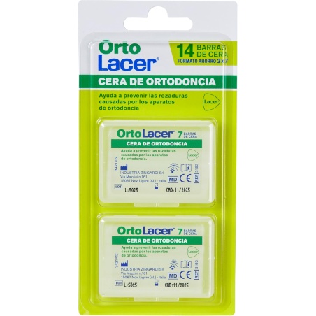 Orto Lacer cera de ortodoncia 14 barras | Higiene | Farmaelglobo
