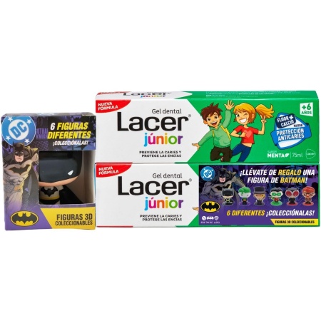 Lacer júnior Gel dental Sabor menta Duplo 2 x 75 ml