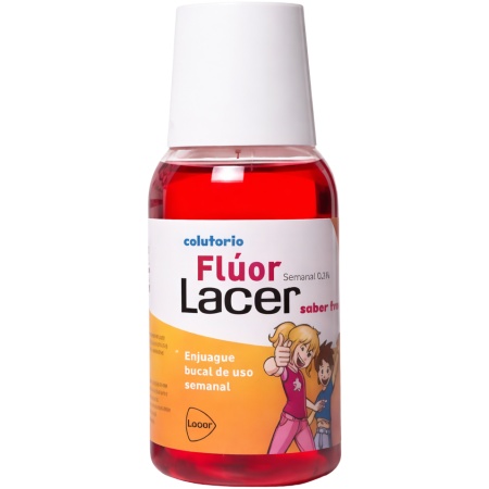 Lacer Flúor Junior Colutorio Uso Semanal Sabor Fresa 100 ml