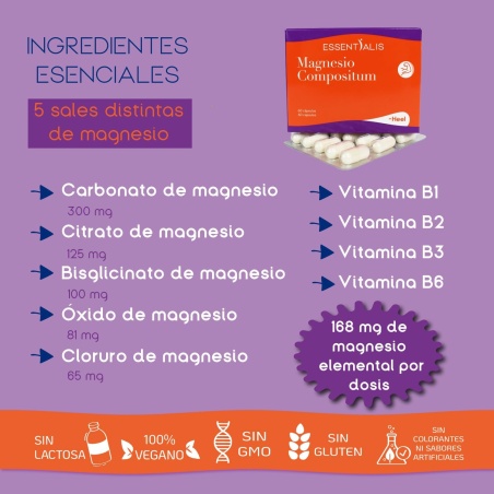 Essentialis Magnesio Compositum 60 Cápsulas