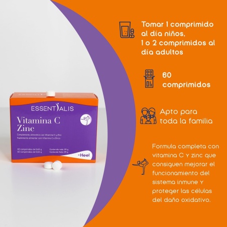 Essentialis Vitamina C Zinc 60 Comprimidos