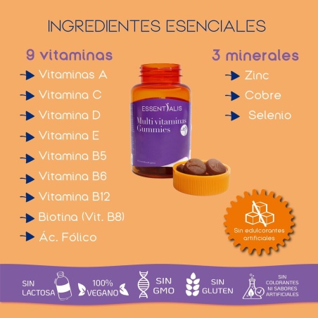 Essentialis Multivitaminas 60 Gummies