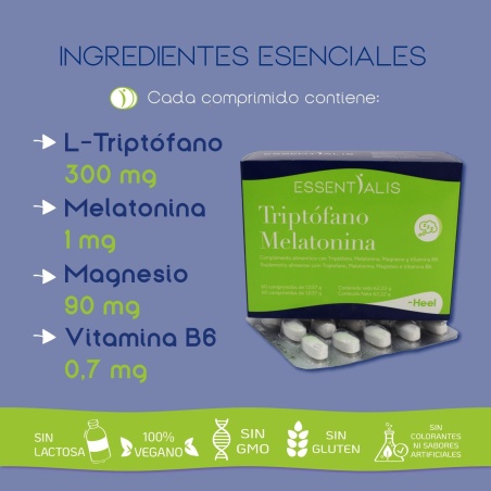 Essentialis Triptófano Melatonina 30 Comprimidos