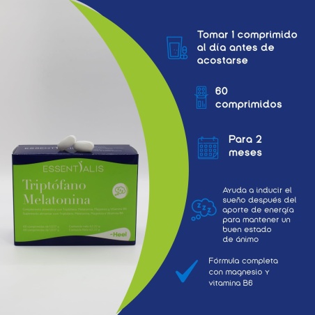Essentialis Triptófano Melatonina 30 Comprimidos