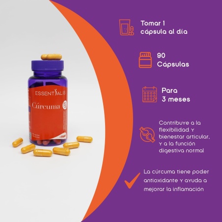 Essentialis Cúrcuma 90 Cápsulas