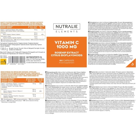 Nutralie Vitamin C 1000 Mg  180 Cápsulas