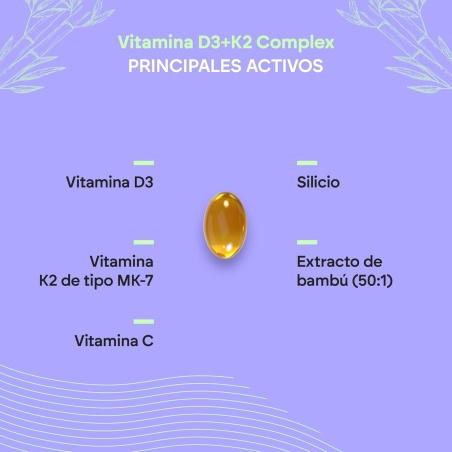Nutralie Vitamin D3 + K2 Complex 60 Cápsulas