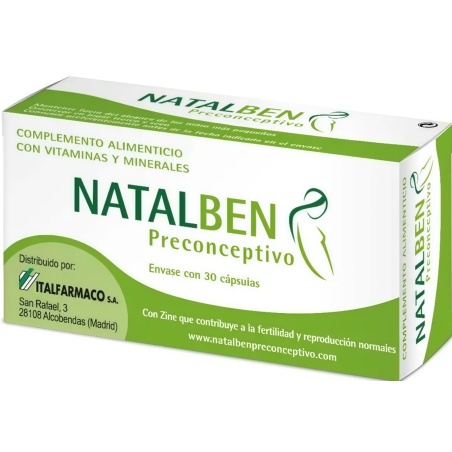 Natalben Preconceptivo 30 capsulas | Dietética y nutrición | Farmae...