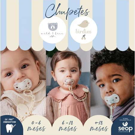 Suavinex Pack 2 Chupetes Silicona Fisiológico SX PRO 6-18 meses | B...