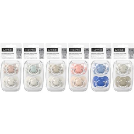 Suavinex Pack 2 Chupetes Silicona Fisiológico SX PRO 6-18 meses | B...