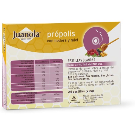 Juanola Própolis con hedera y miel 24 Pastillas blandas | Art | Far...