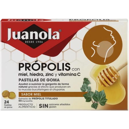Juanola Própolis con hedera, miel, zinc y vitamina C 24 pastillas b...