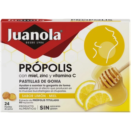 Juanola Própolis con Miel, Zinc y Vitamina C 24 pastillas blandas |...