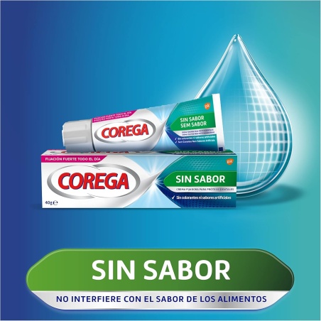 Corega Sin Sabor crema fijadora 40 g | Higiene | Farmaelglobo
