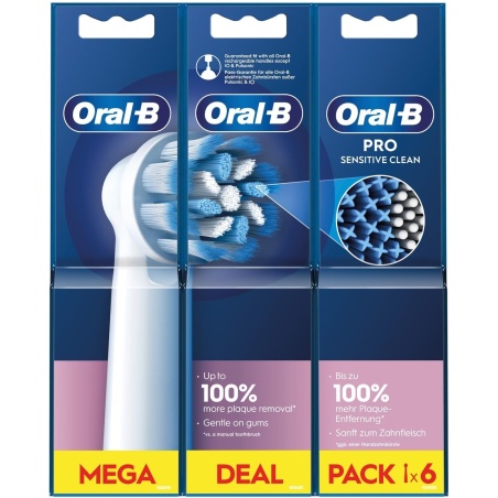 Oral-B Pro Sentitive Pack de 6 cabezales de recambio | Higiene | Fa...