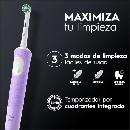 Oral-B Cepillo Eléctrico Vitality Pro Protect x Clean LILA 1 Ud | H...