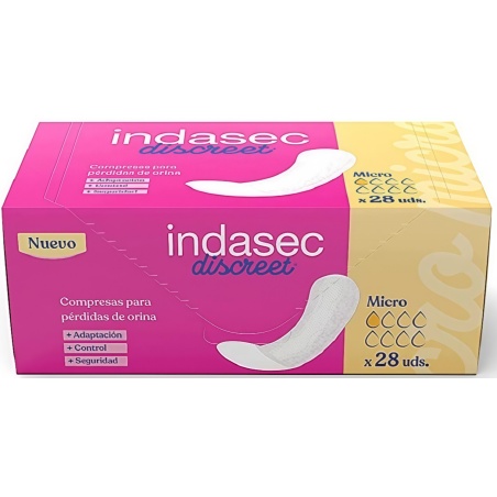 Indasec discreet® Micro para pérdidas leves 28 unidades | Higiene |...