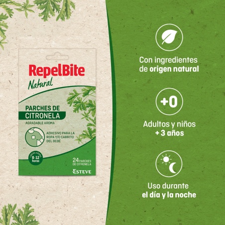Repel Bite Natural Parches Citronela 24 unidades | Marcas | Farmael...