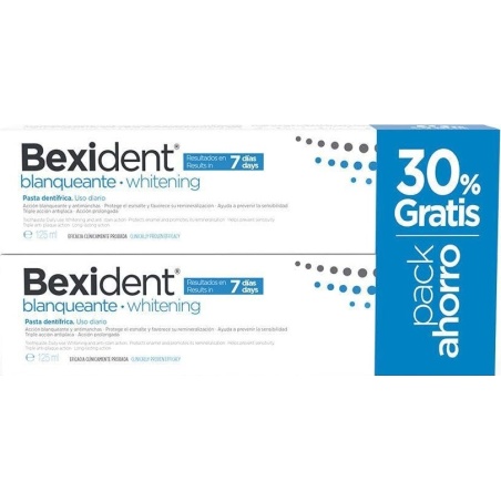 Bexident Blanqueante Pasta Dentífrica DUPLO (125 ml x 2) | Marcas |...