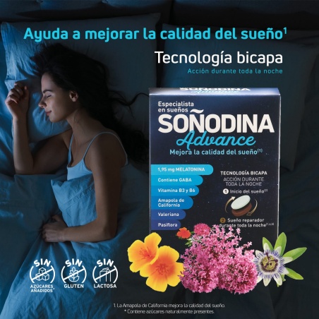 Soñodina Advance 30 comprimidos | Insomnio y ansiedad | Farmaelglobo