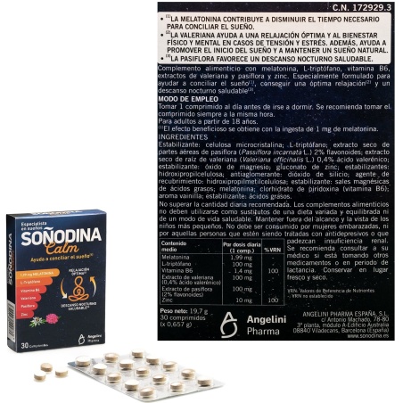 Soñodina Calm 30 comprimidos | Insomnio y ansiedad | Farmaelglobo