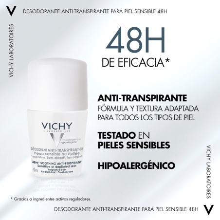 Vichy Desodorante Anti-transpirante Roll-On 48 h 50 ml | Higiene | ...