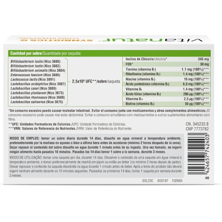Vitanatur Simbiotics G Flora Intestinal 14 sobres | Probioticos | F...