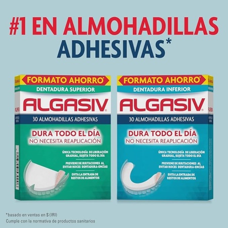 Algasiv dentadura superior 18 almohadillas | Higiene | Farmaelglobo