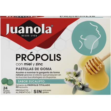Juanola Própolis Sabor Eucalipto 24 Pastillas de Goma