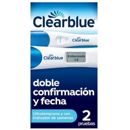 Clearblue Prueba de Embarazo Ultratemprana  + Test de Embarazo con Indicador de Semanas (Pack 2 Uds)