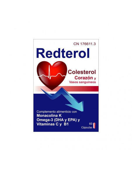 Redterol 60 cápsulas colesterol | Dietética y nutrición | Farmaelglobo