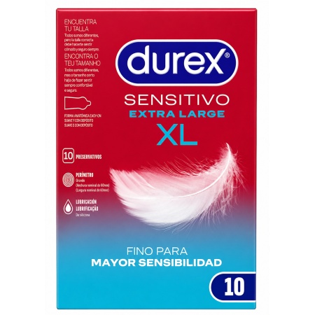 Preservativos Durex Sensitivo XL Grande Fit 10 ud | Sexualidad | Fa...