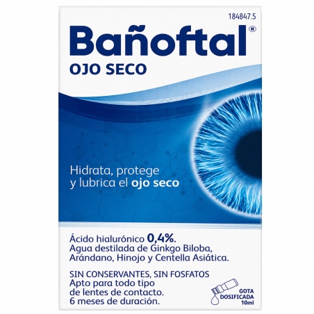 Bañoftal Ojo Seco 0,4% Gotas 10 ml | Higiene | Farmaelglobo