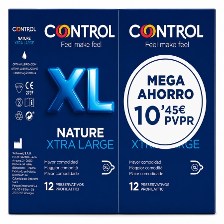 Pack Mega Ahorro Preservativos Control Nature XL 24 ud. | Sexualida...