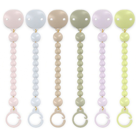Suavinex Broche Bolitas Sujeta Chupetes Soft Colours