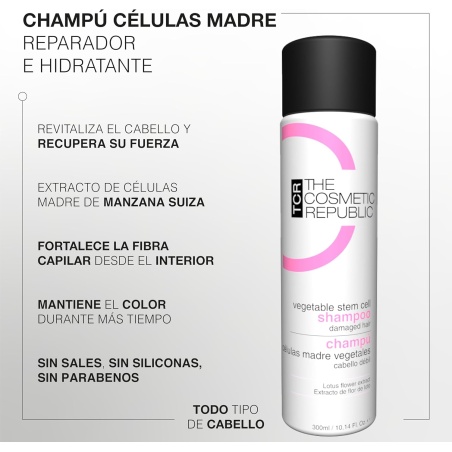 The Cosmetic Republic Champú Celulas Madres Vegetales 300 ml