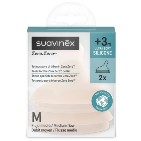 Suavinex Zero.Zero Tetina Flujo Medio 2 Uds