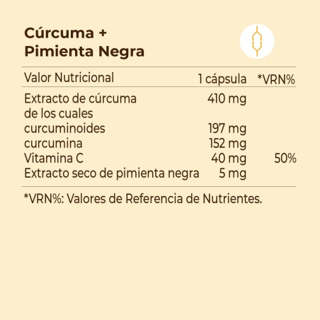 KOBHO CURCUMA + PIMIENTA NEGRA 60 CAPS