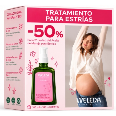 Weleda Mum Duplo Aceite para Masaje Antiestrías 100 ml (-50% Dto)
