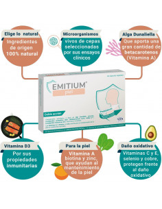 Emitium piel Probióticos Suplemento 40 cápsulas | Nutricosmetica | ... 2