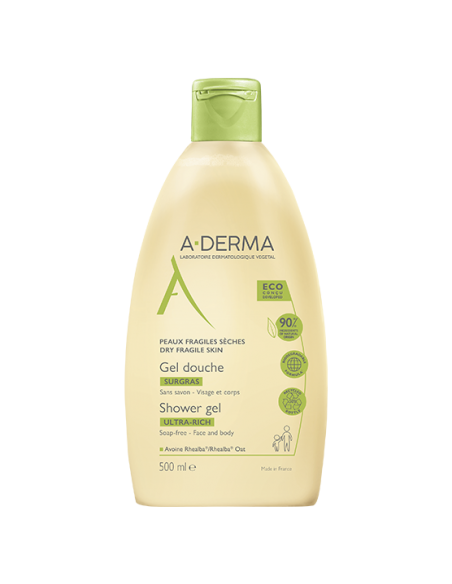 Gel de ducha sobregraso A-Derma 500 ml | Higiene | Farmaelglobo Gel de ducha sobregraso A-Derma 500 ml | Higiene | Farmaelglobo